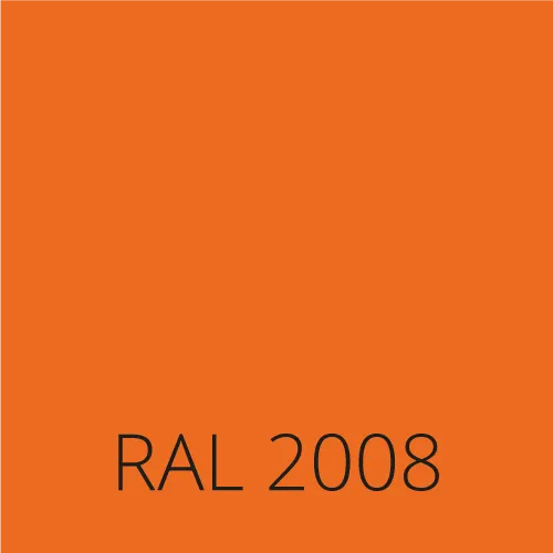 Sticlă colorată RAL 2008 - roșu portocaliu