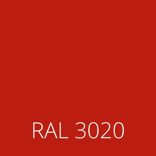 Sticlă colorată RAL 3020 - roșu de trafic