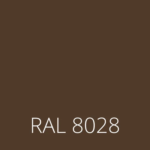 Sticlă colorată RAL 8028 - terra maro